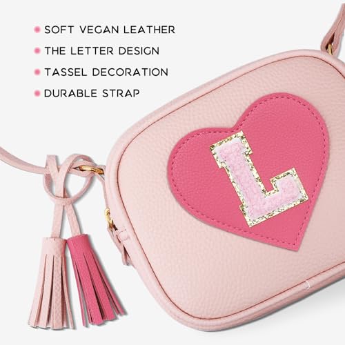 Image of KKXIU Birthday Gifts for Girls Initial Toddler Purse Cute Kids Crossbody Bag