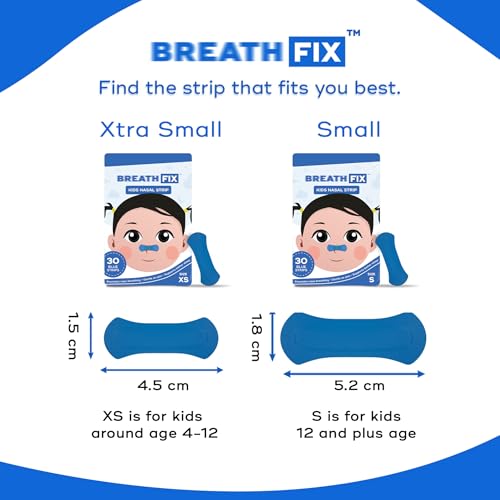 Image of BREATH FIX Kids Deep Sleep Combo (Extra Small) - Black Nasal Strips (Extra Small, 30 Strips) + Black Mouth Tape (30 Tapes) | Enhances Sleep | Supports Nasal Breathing | Hypoallergenic Adhesive | CDSCO Approved
