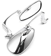 Specchio laterale della motocicletta Specchietti laterali ovale di vista posteriore 8mm 10mm per ...