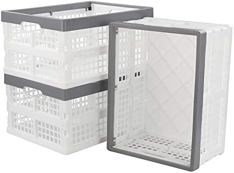 Kiddream Plastic Folding Crate, Collapsible Storage Crates Set of 3