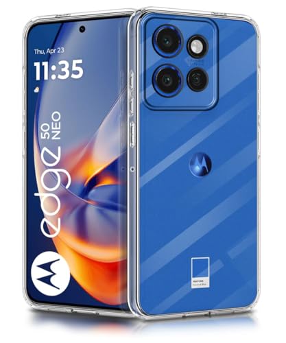 Image of COVERBLACK Soft Rubber Back Cover Compatible Model for Motorola Moto Edge 50Neo - Transparent