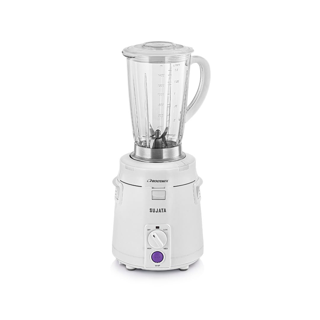 Frootmix Mixer Blender|900 Watts Double Ball Bearing Motor|22000 RPM|Non-Stop 90 Mins Running|1750ml Unbreakable Blender Jar with Heavy Metal Base| (White)
