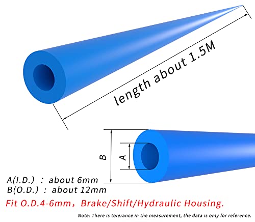 Cycearth 1.5M/Lot Bike Frame Internal Housing Damper 6Mm Foam Sleeve Hose Bicycle Cable Bike Shift/Brake/Hydraulic Tube #TOP1