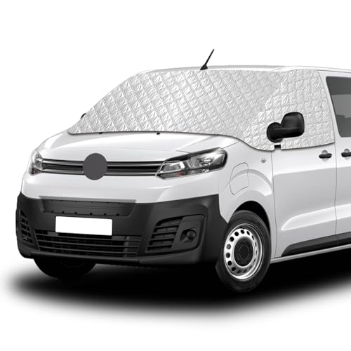Housse de Pare-Brise pour Citroen Jumpy & Peugeot Expert (2016-2026) | Compatible avec Opel Vivaro, Toyota Proace & SpaceTourer | Protection 4 saisons, anti-givre, chaleur & UV