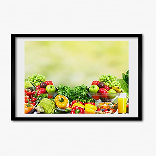 Tableau peinture décoratif Tulup 60x40 cm : le cadre bois moderne spécial cuisine