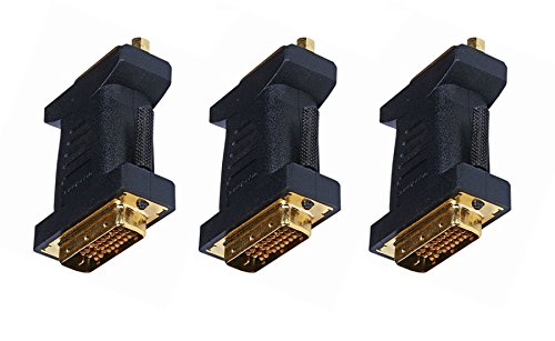 3 PCS, M1-DP&D Male to DVI-D Dual Link Female Adapter Gold Plated, CNE584133