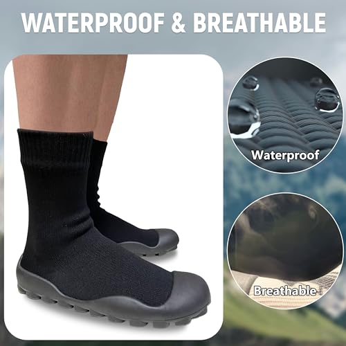 RANDY SUN Waterproof Minimalist Barefoot Sock Shoes for Women and Men, Lightweight Water Shoes with Wide Toe Box