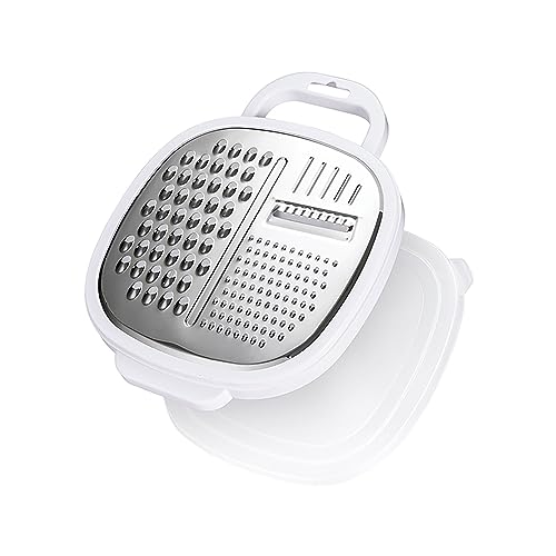 # Cheese Grater Easy To Use Graters For Kitchen Cheese Grater With Container And Lid For Cheese (White, One Size)