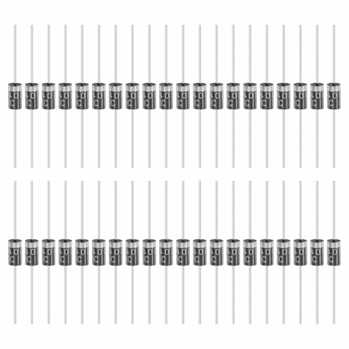 MECCANIXITY 100 Pcs 1N5401 Rectifier Diode, 3A 100V DO-27 Electronic Silicon Diodes for Charger Industrial Power Adapter Supply Inverter Switching Power Supply