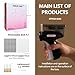 UOHSI CHING Stitch Gun for Clothes, Handheld Stitch Gun Quick Clothing Fixer, Clothing Stitch Gun Micro, Includes 6 Needle, 1000 Black Fasteners & 1000 White Fasteners, Black