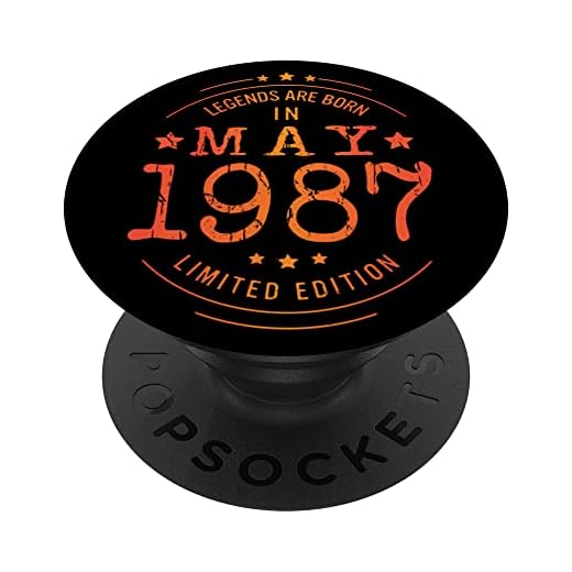Cumpleaños Mayo 1987 Edición Limitada Regalo Legend May PopSockets PopGrip Intercambiable