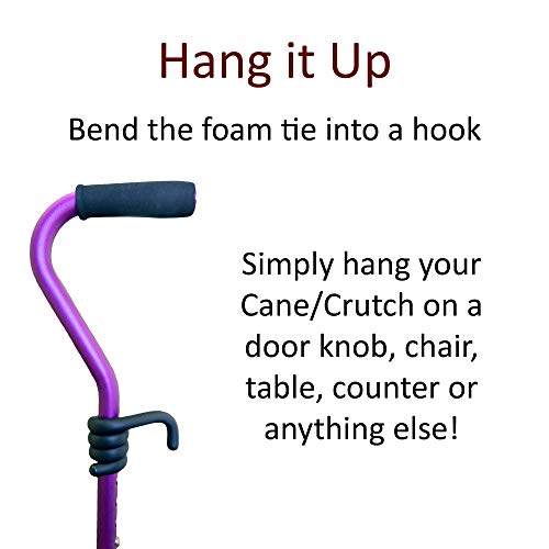 Crutcheze Cane Holder 3 Pack - Holds Canes Within Reach - Walking Stick Holder - Crutches & Cane Accessories for Mobility Scooter - Walker Accessory - Thumbnail 4