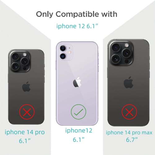 Cinysnt Cute Purple White Flower Phone Case for iPhone 12 6.1", Aesthetic Floral Pattern Women Girly Case Gloss Raised Camera Protective Purple Cover Soft Silicone Shockproof TPU Funda by Cinysnt - Used condition - Image 2
