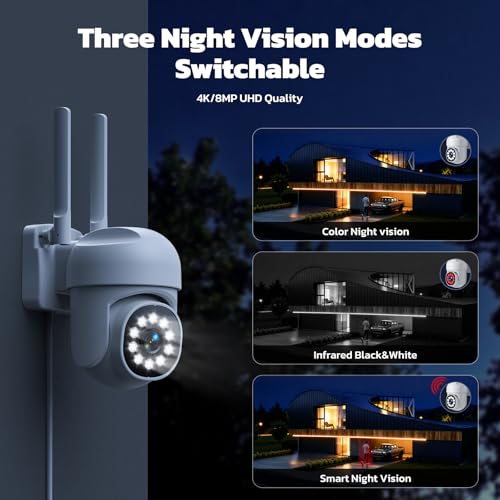 5MP-Wireless-Security-Camera-System8pcs-Security-Cameras-Outdoor-with-360Auto-TrackingSpotlight-Color-Night-Vision2-Way-Audio245GHz-WiFiUp-to-12CHfor-Home-Business-Surveillance-Kits