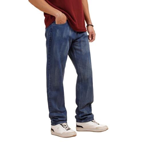 Image of WROGN Men's Anti Fit Jeans | Mid Rise | Jeans for Man