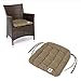 Produktbild HAVE A SEAT Luxury - Sitzkissen Outdoor, Sitzpolster Gartenstuhl, Sitzauflage Rattanstuhl, bequem, robust, pflegeleicht, waschbar bei 95°C, Trockner geeignet (6er Set - 48x46 cm, Goldbraun)