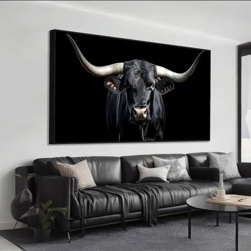 Impression sur toile Texas Longhorn déco murale animaux sauvages