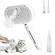 KatzenbüRste mit Dampf, 4 in 1 Hundebürste mit Dampf, USB Wiederaufladbar Dampfbürste von Katze Hunde, Steamer Pet Bürste mit Auslöseknopf, Spray Haustierhaar Bürste für Massage Pflege Haarentfernung