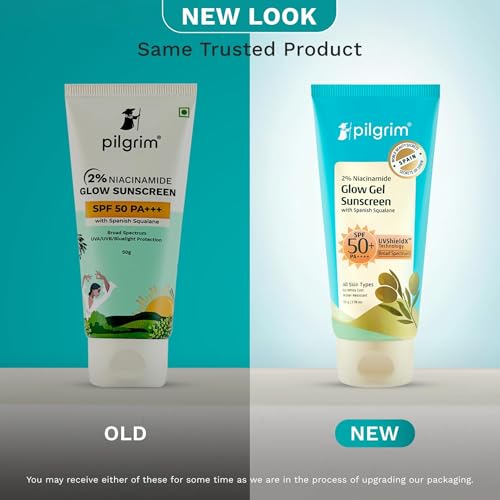 Pilgrim 2% Niacinamide Glow Sunscreen SPF 50 +++ for men and women with Spanish Squalane | Enhances Glow, Broad spectrum, Non-greasy, No white cast... - Image 2