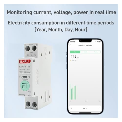 Disjoncteur intelligent Zigbee Tuya 20A pour tableau électrique connecté - 6