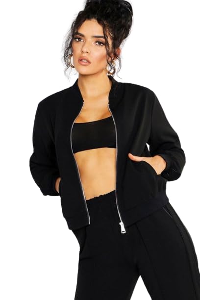 PDKFASHIONSWomen's Winter Wear Solid Black Jacket Full Sleeves