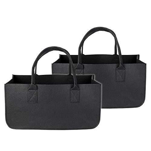 Schramm® 1 oder 2 Stück Filztasche Tasche aus Filz schwarz 50x25x25 cm...