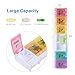 BUG HULL Pill Organizer AM PM Arthritis Friendly, BPA Free Pill Box 2 Times a Day, Large Pill Container, Weekly Medicine Pill Organizer, Pill Case 7 Day for Vitamin, Supplements