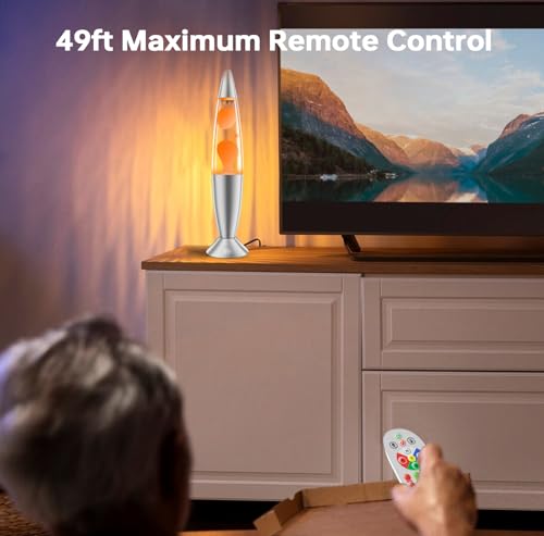 13.5 Inch Small Liquid Motion Lamp 17 Color Color Changing Lamp Blue Pink Red Green Purple LED Table Lamp Night Light Relax for Adults and Kids Nightlight for Bedroom, Living Room