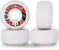 Roda Moska Skate Rock 54mm Branca Dureza 53D