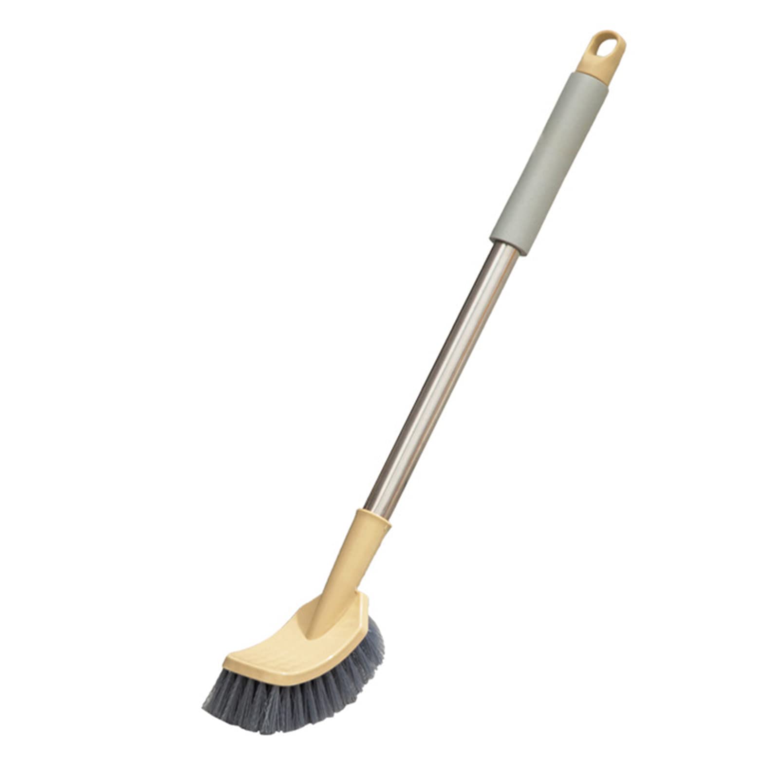 Bathroom Toilet Bowl Brush with Long Handle Wall Hanging Curved Scrubber