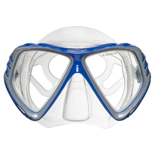 Kit de máscara de tubo para adultos con snorkel dry top y gafas de vidrio templado 2
