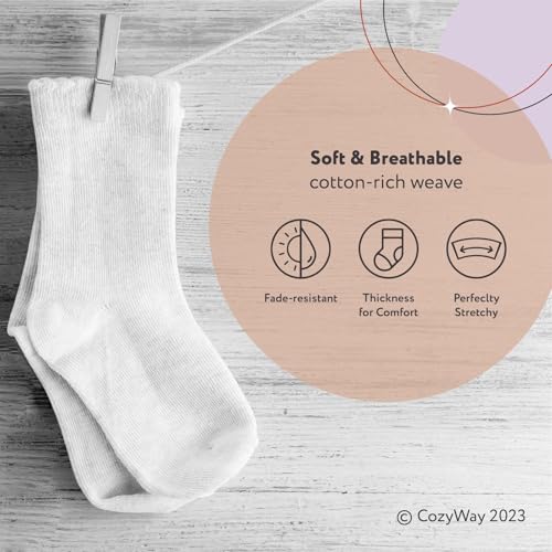 CozyWay Baby & Toddler Socks Ankle Comfy Cotton Socks For Girls and Boys No Show Infant - 12 Pack4