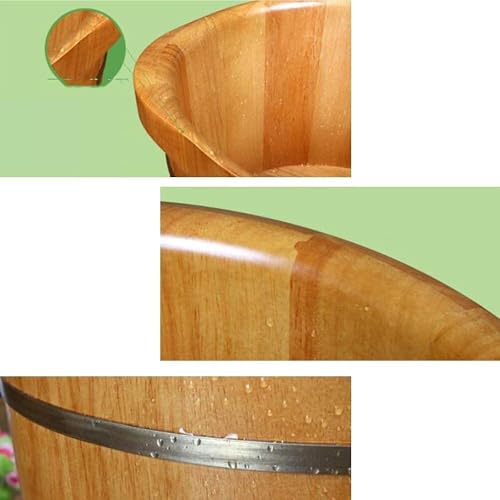 Palangana para baño de pies de roble natural miniatura 5