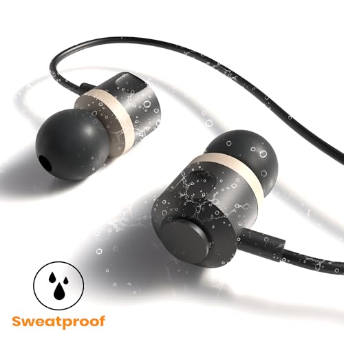 Image of Kratos Tune V7 C Type Earphones Wired, Deep Bass Drivers Earphone, Inline Control Type c Headphones with Mic, Comfort Fit Type c Earphone with Volume Control,Metallic C pin Earphones (Black)