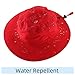 Connectyle Summer Sun Hat for Men Women UV Protection Safari Hat for Fishing Hiking Outdoor Cowboy Bucket Hat UPF 50+ Red