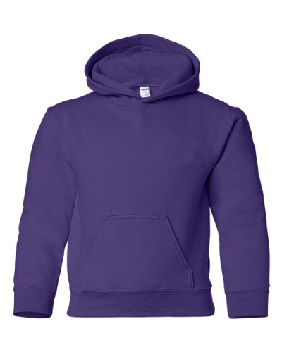 Gildan Heavy Blend Youth Hooded Sweatshirt, Purple, Small