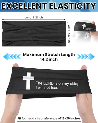 Image of Shihanee 6 Pcs Christian Headbands for Men Jesus Athletic Sweatbands Moisture Wicking Football Baseball Sports Hair Bands