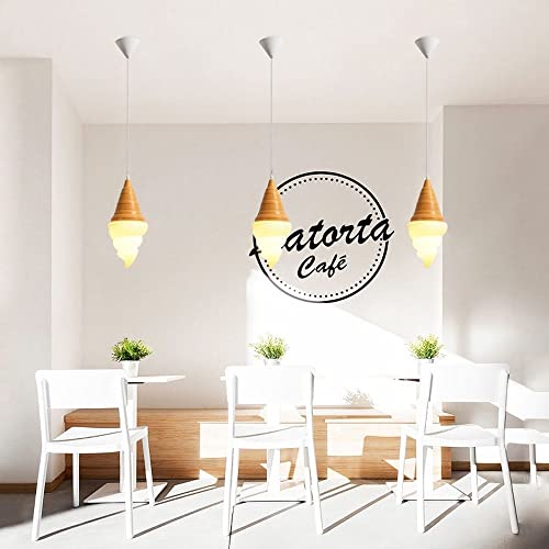 Lámpara colgante de techo con forma de cono de metal industrial para loft 3