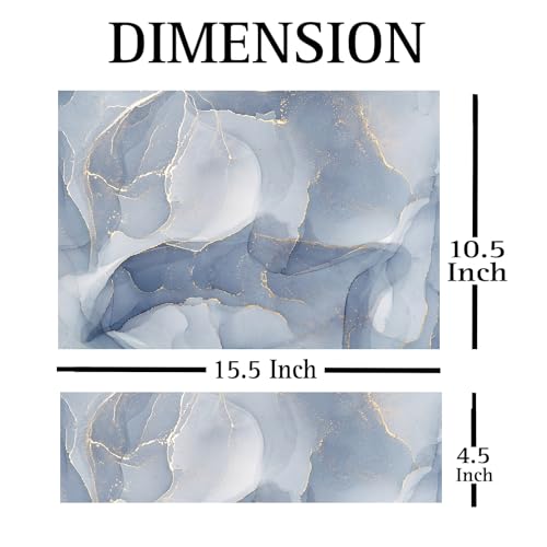 Image of Full Laptop Skin Stickers HD Quality Sticker for Laptops Upto 15.6 inch (Dustproof|Waterproof|Scratchproof|Reusable) - Navy Marble FL RON4