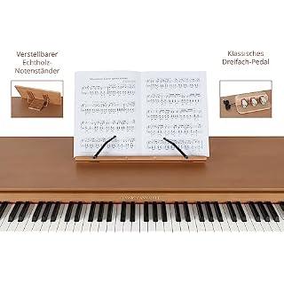 Classic Cantabile DP-730 OK Piano numérique 88 touches clavier pondérée action de marteau – Table avec piano électrique intégré – Porte-notes et triple pédalier inclus – USB MIDI et prise casque - Les Beatles, Paul McCartney, John Lennon, RIngo Starr, George Harrison Classic Cantabile DP-730 OK Piano numérique 88 touches clavier pondérée action de marteau - Table avec piano électrique intégré - Porte-notes et triple pédalier inclus - USB MIDI et prise casque – Image 7