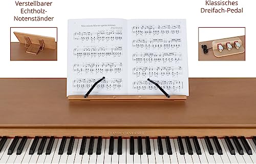 Classic Cantabile DP-730 OK Piano numérique 88 touches clavier pondérée action de marteau – Table avec piano électrique intégré – Porte-notes et triple pédalier inclus – USB MIDI et prise casque - Les Beatles, Paul McCartney, John Lennon, RIngo Starr, George Harrison Classic Cantabile DP-730 OK Piano numérique 88 touches clavier pondérée action de marteau - Table avec piano électrique intégré - Porte-notes et triple pédalier inclus - USB MIDI et prise casque – Image 8