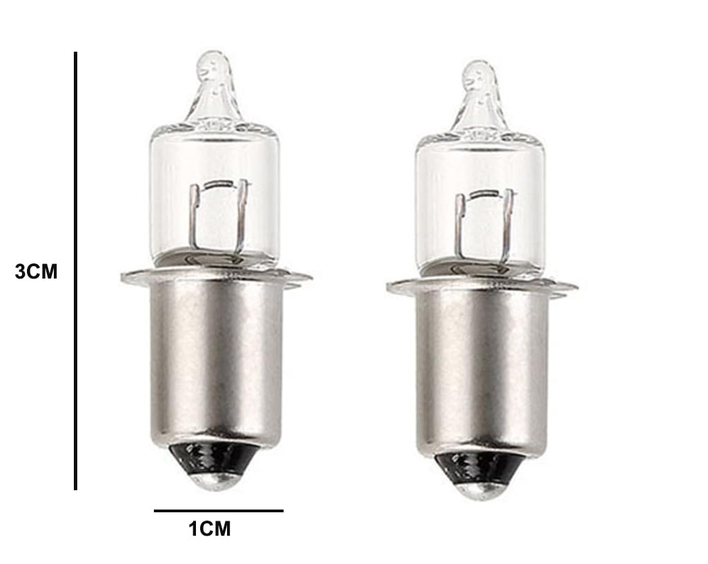 ShuoHui Żarówka rowerowa halogenowa P13,5S 6 V, 2,4 W, żarówka zapasowa, przednie światło, 2500 K, ciepła biel, gniazdo PX13,5s, miniaturowa żarówka Hs3, do roweru, latarki (2)