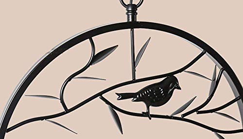 Plafonnier suspendu oiseau jaune fer 35cm style industriel pour salon