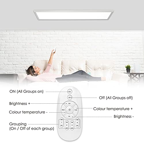 LED-Panel 120×30 cm Dimmbar mit Fernbedienung für verschiedene Räume