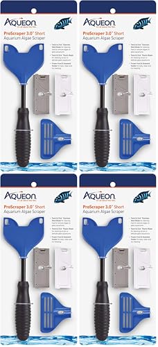 Image of Aqueon ProScraper 3.0 Short Aquarium Algae Scraper (Pack of 4)