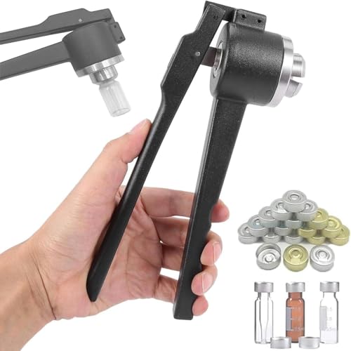 Bottle Cap Capping Machine,Sealing Machine,13mm/15mm/20mm Flip Off Vial Crimper,Aluminum Plastic Manual Vial Crimper,20-30 Bottles/min(A,20mm)