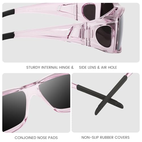 Image of Night Driving Glasses for Men Women Fit Over Sunglasses Anti Glare Polarized HD Night Vision Glasses