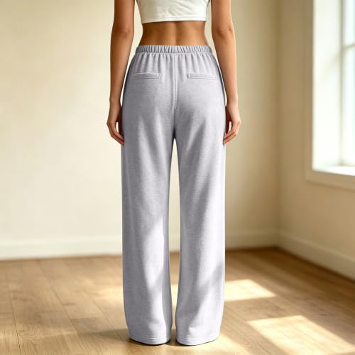 Wide Leg Sweatpants For Women Y2K Low Rise Baggy Sweat Track Pants - image 3