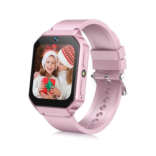 Smart Watch for Kids 3-12 Years Boys Girls, 26 Puzzle Games, Smartwatch with Camera, Pedometer, Stopwatch, Video Voice Music Player Calendar Alarm Clock Learn Card for Children Gifts (Pink)