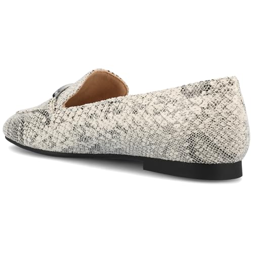 Image of Journee Womens Loafer Flat Notched Topline Square Toe Slip-On Block Heel - Wrenn Casual Dress Shoe